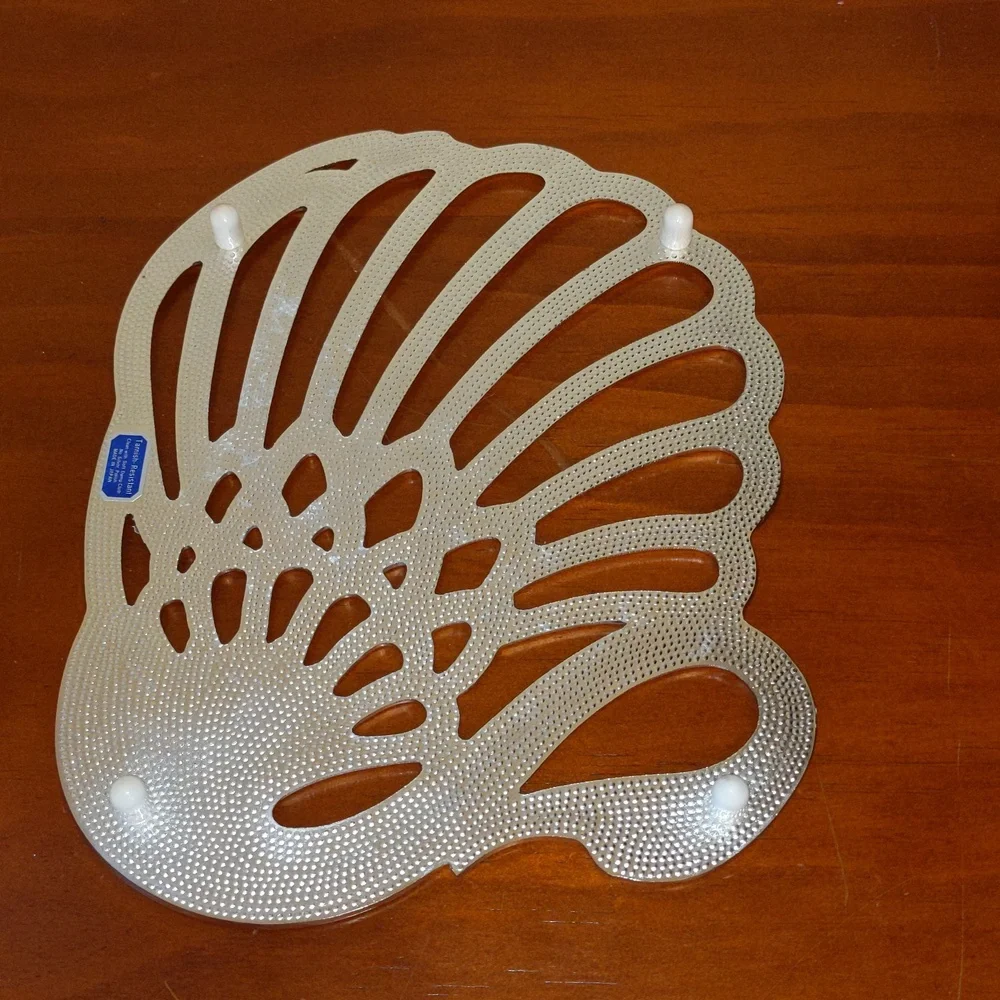 Swan Trivet Vintage Mid Century Silver Metal Hollywood Regency Kitchenware Shiny - Picture 2 of 3